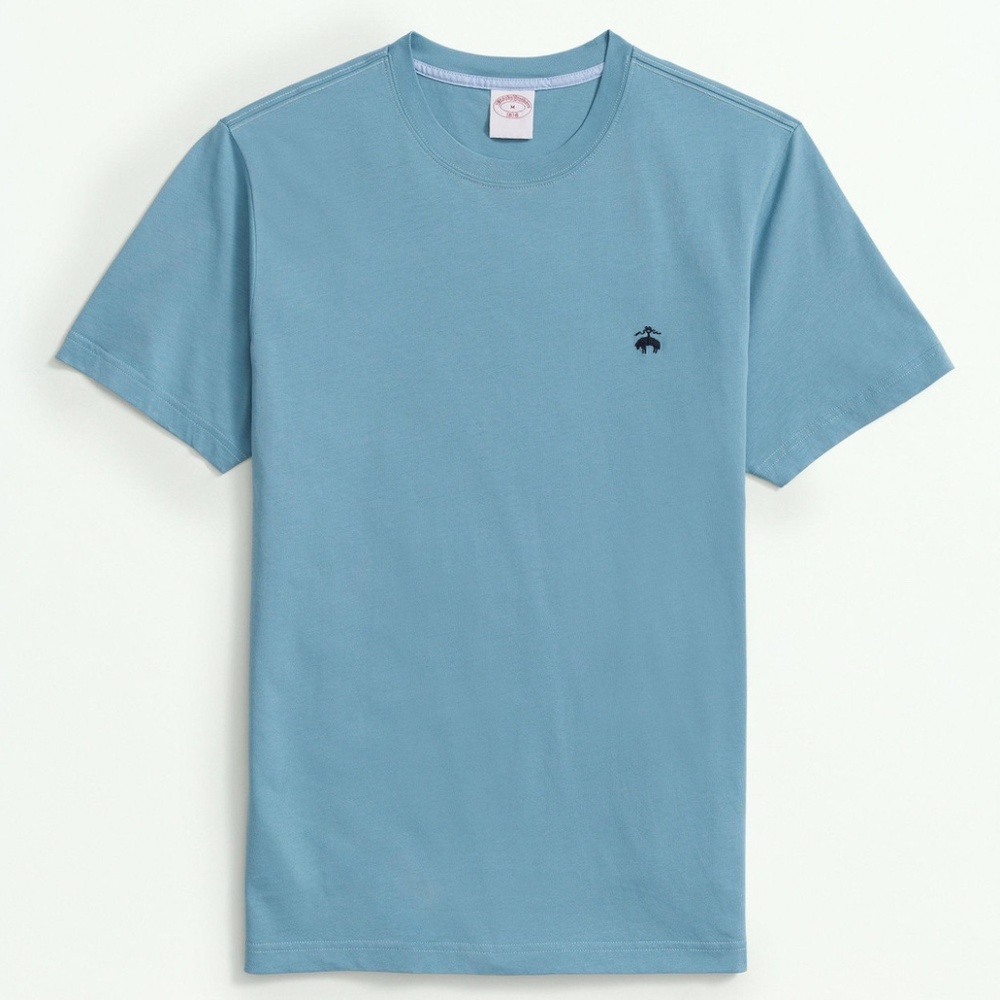 Washed Supima® Cotton Logo Crewneck T-Shirt NWT